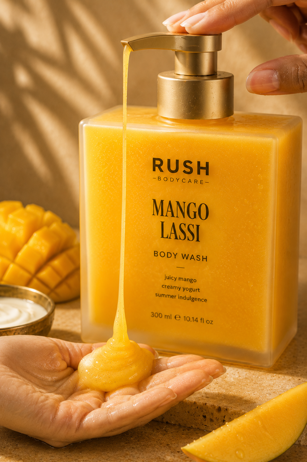 Rush body wash pour